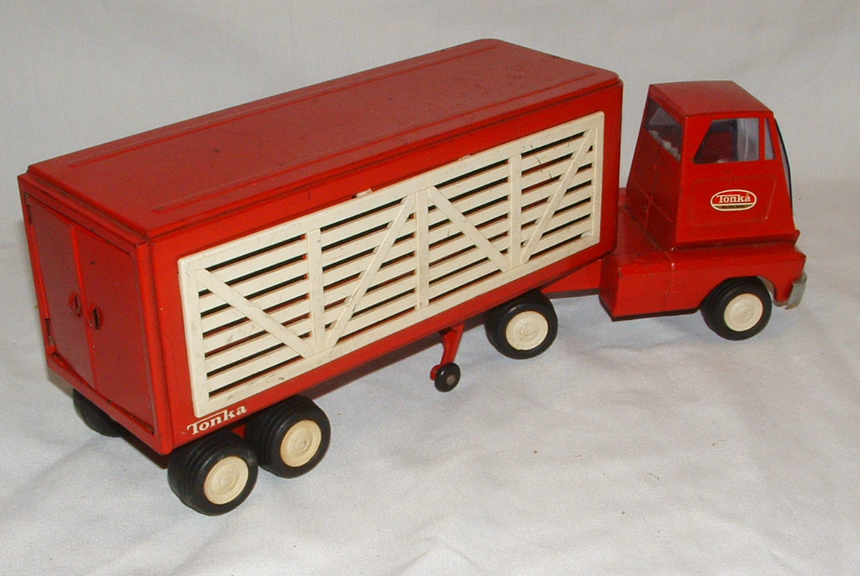 1960s Tonka Livestock Semi Truck And Trailer Set Nice Clean Condition